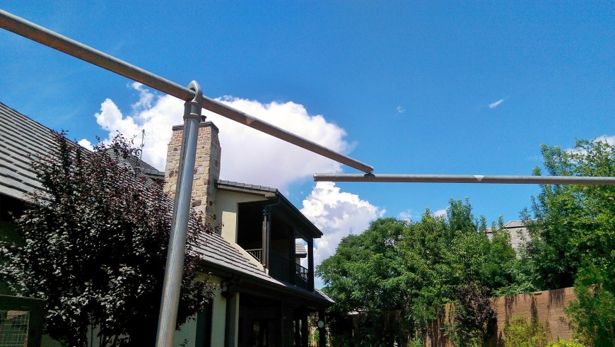 This is where the structure had to turn, based on the shape of the backyard